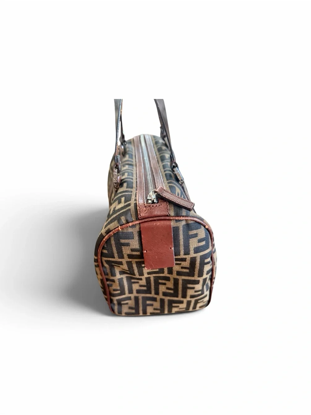 Fendi Brown Zucca and Dark Brown FF Canvas Duffel Bag